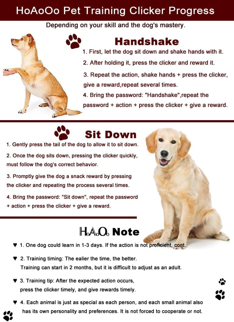 HoAoOo entraînement-chiens-obéissance quotidien, clic précis.
