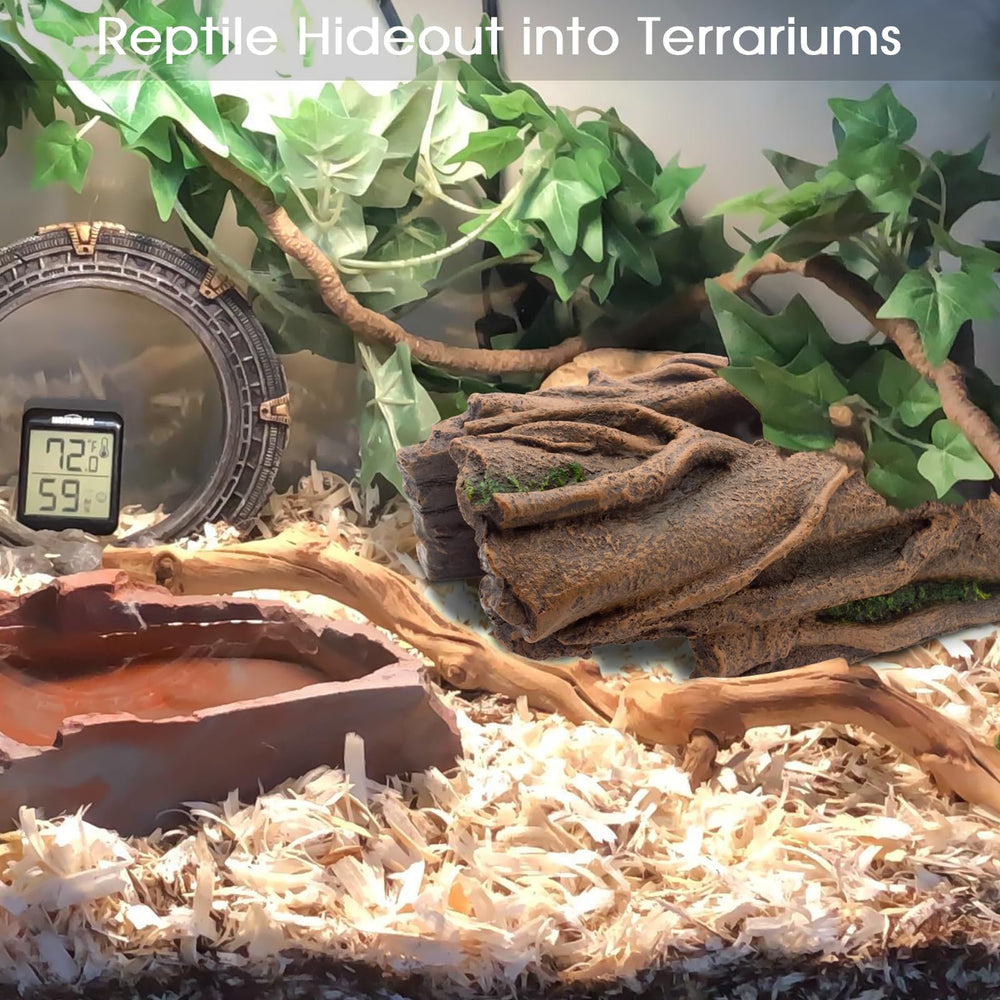 Hoeine cache-refuge reptile : intérieur lisse protège la peau.