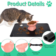 Hoemwarm bol chat bleu-gris, design stable et ergonomique.