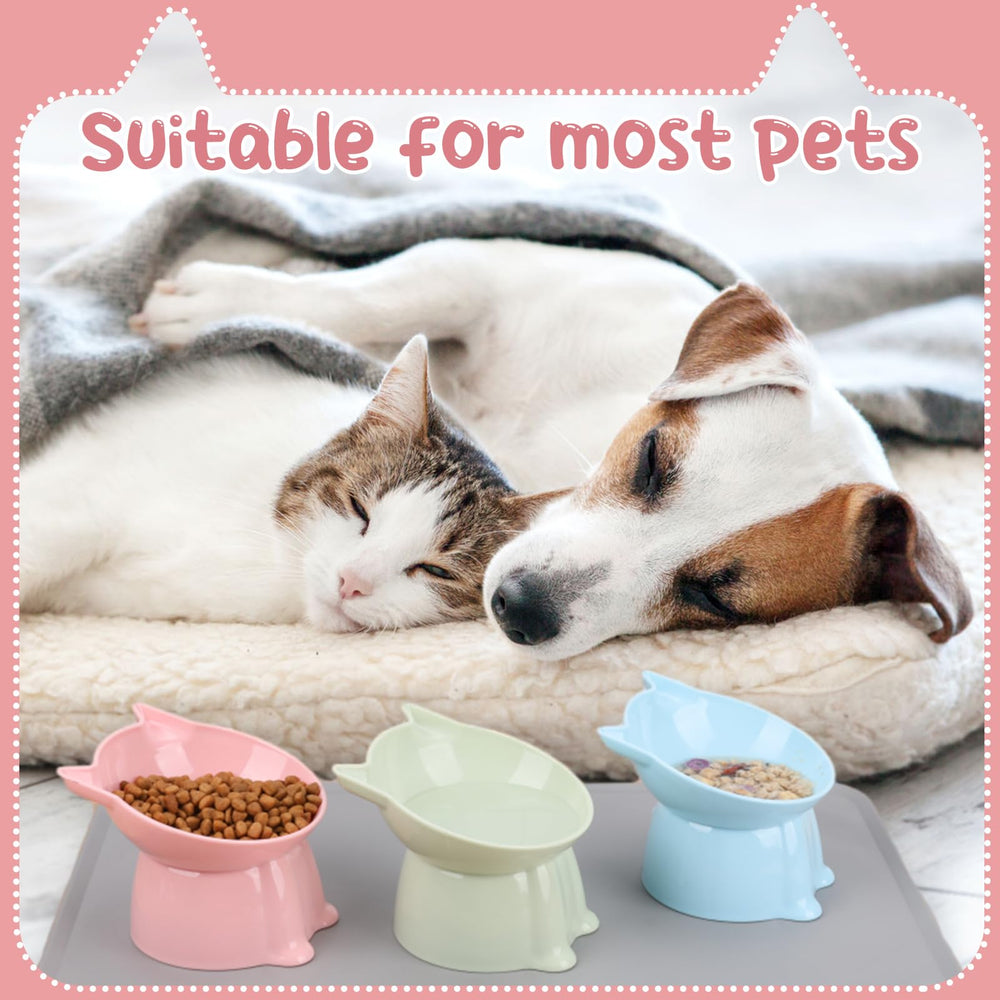 Ensemble Hoemwarm de trois gamelles pour chats multiples