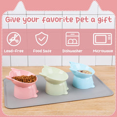 Hoemwarm gamelle élevée rose pour chat – accessibilité et style