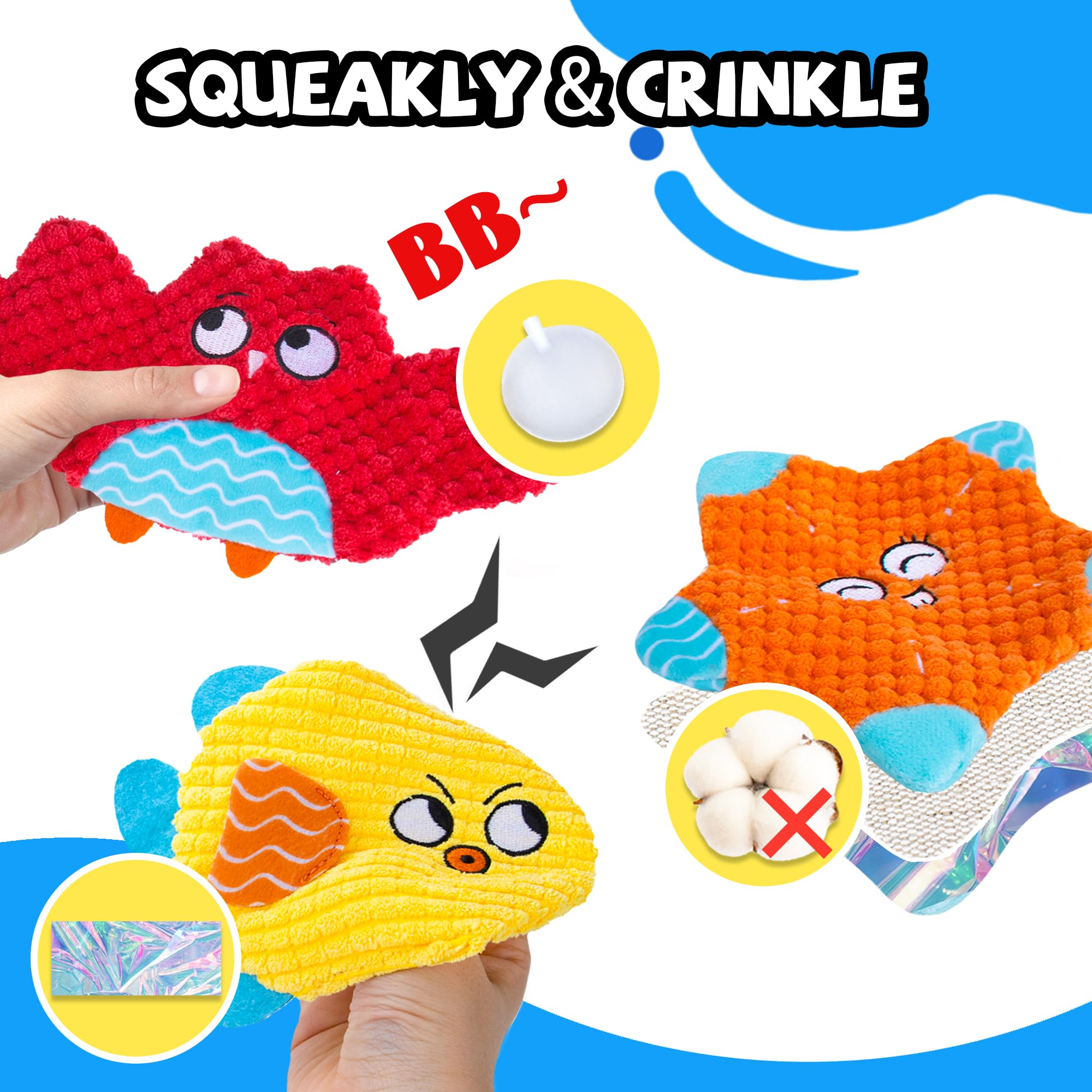 HOESDA jouet dauphin sans-garnissage : bruit croquant pour jeux interactifs.