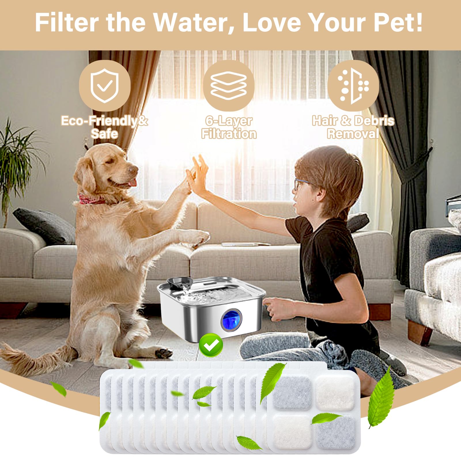 HOETEK filtre charbon actif Oneisall, filtration en profondeur