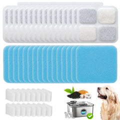 HOETEK pack de filtres Oneisall 2,64 gal pour fontaine chien, eau plus propre