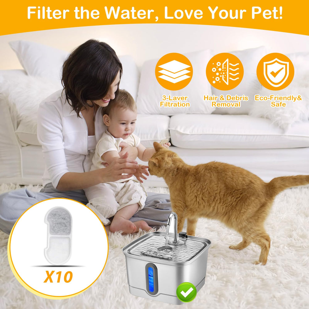 HOETEK filtration 3 couches avec charbon actif – aide à retenir les impuretés.