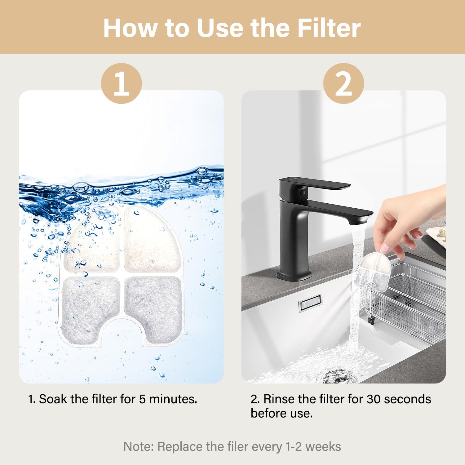 HOETEK système-filtration 4 couches : carbone et échange d'ions pour une eau plus limpide.