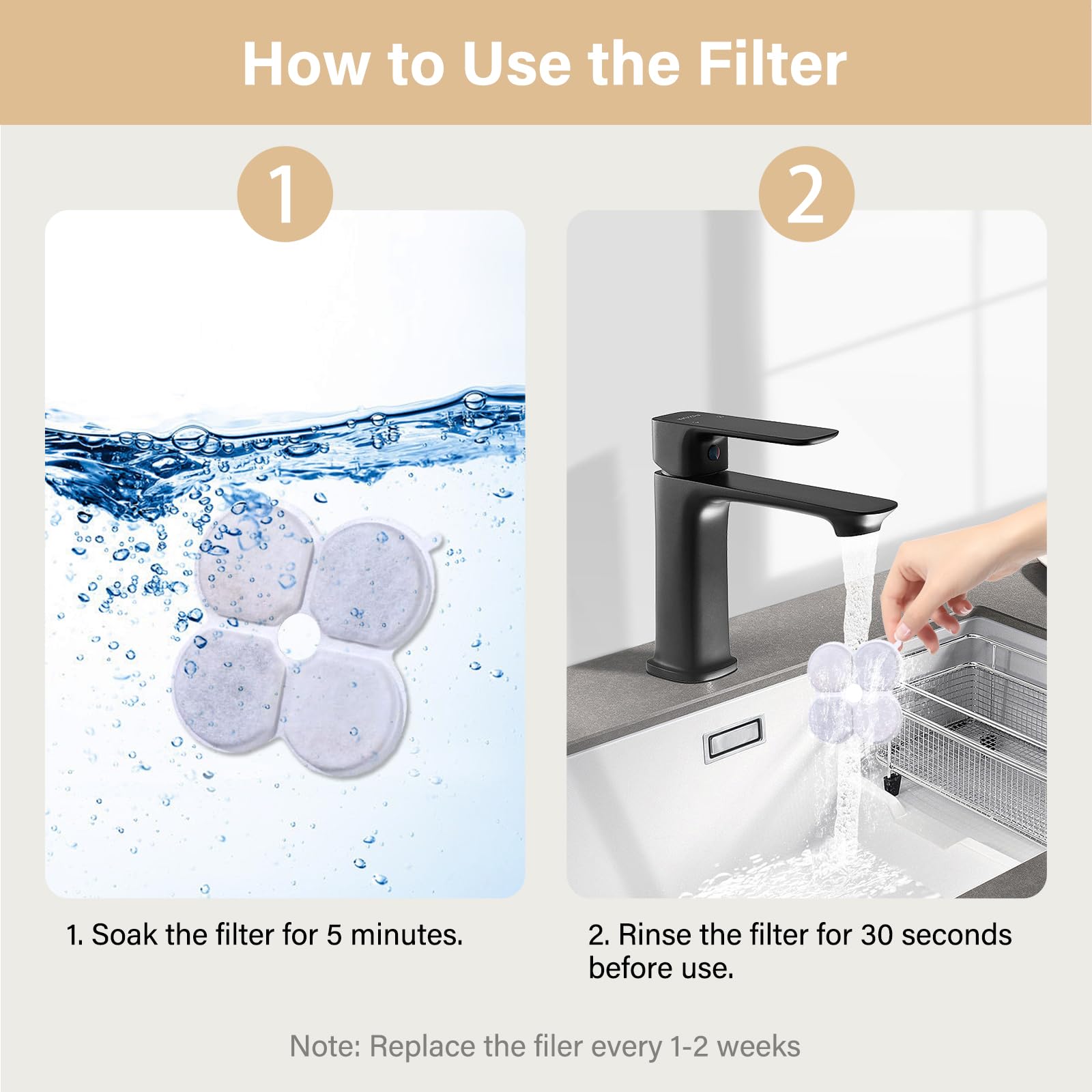 HOETEK filtration 5 couches: carbone actif et résine.