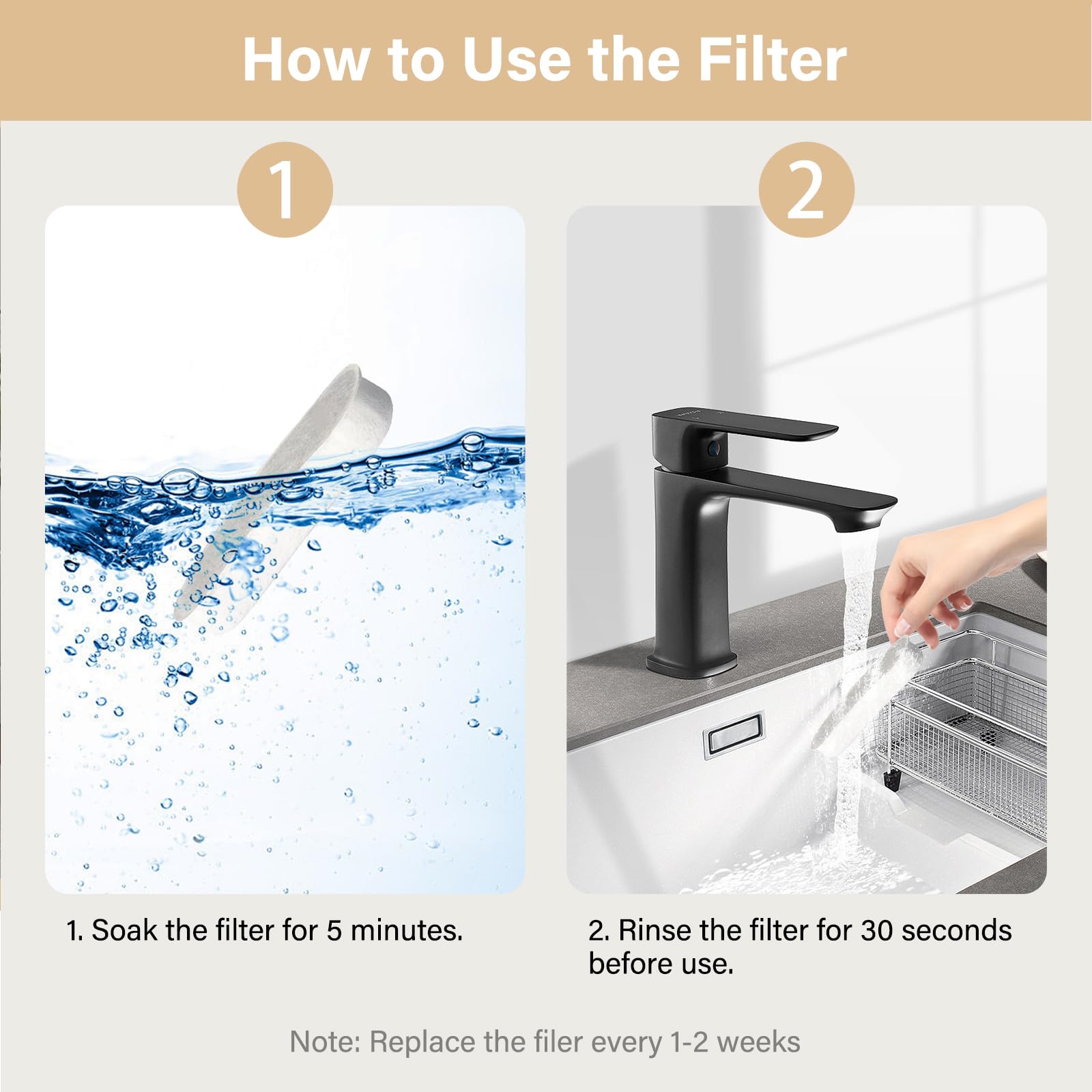 HOETEK insertion facile du filtre dans la fontaine WOPET 6L