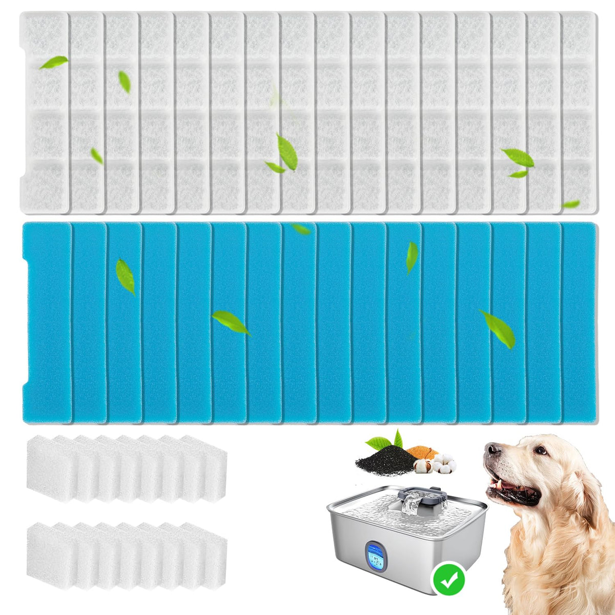 HOETEK pack filtres remplacement SIBAYS Kastty, eau plus propre pour chien