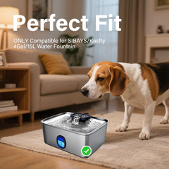 HOETEK préparation filtre fontaine chien, utilisation simple en 5 minutes