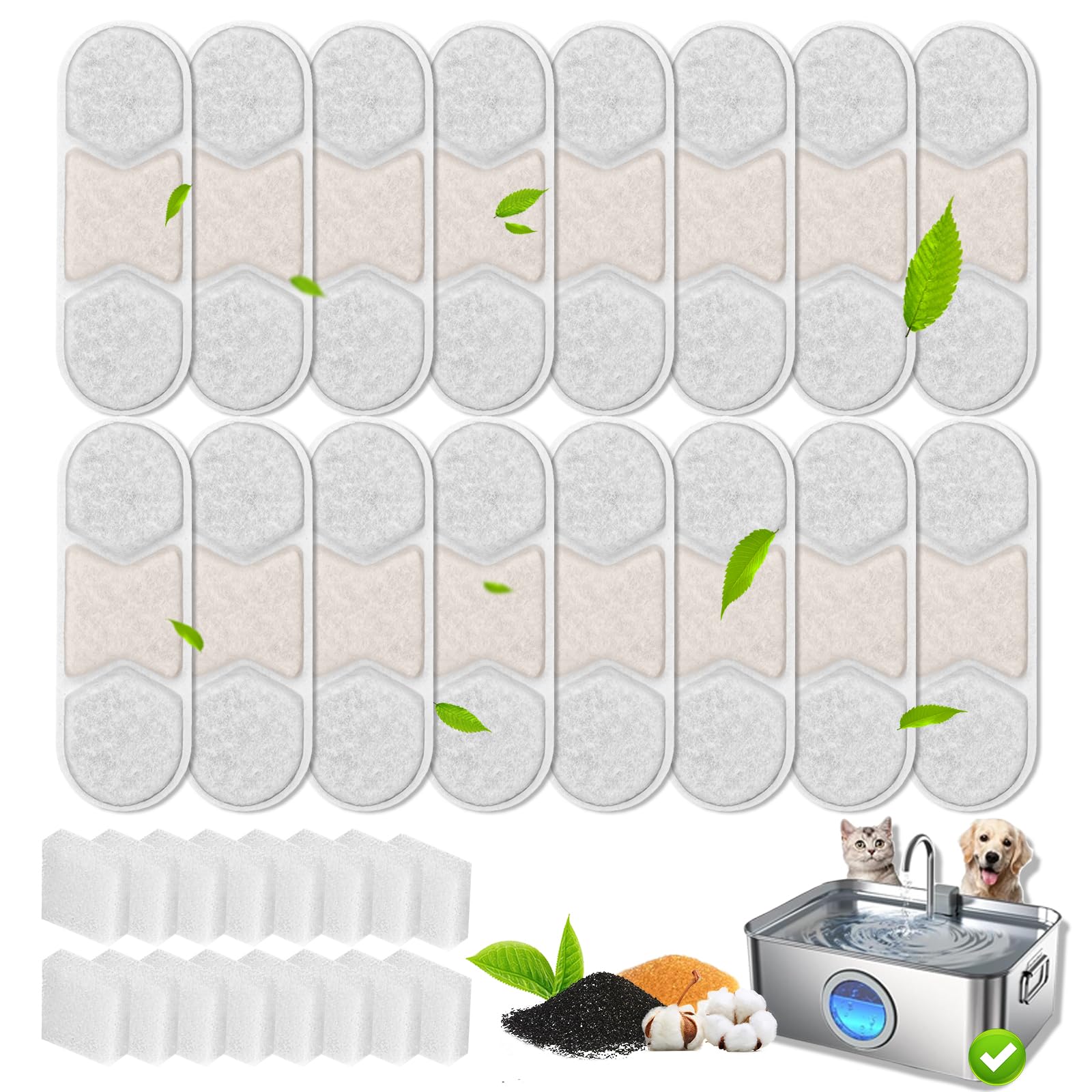 HOETEK Zuqqony 12L fontaine chien, ensemble filtre remplacement pour eau propre.