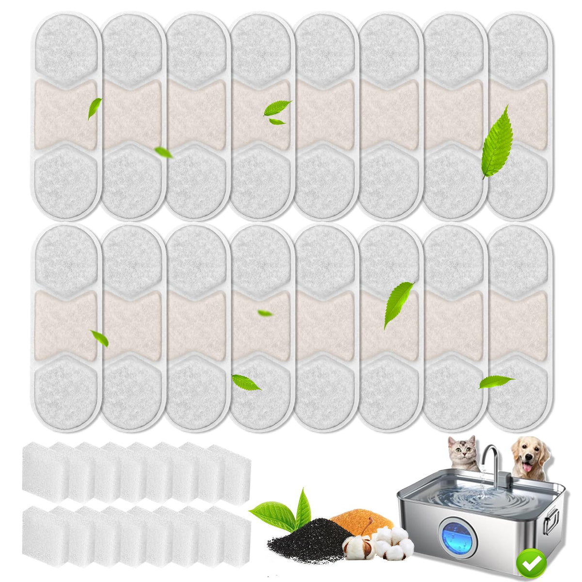 HOETEK Zuqqony 12L fontaine chien, ensemble filtre remplacement pour eau propre.