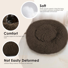 Hoewina coussin-donut lavage-facile-velours : entretien simple pour un lit propre.
