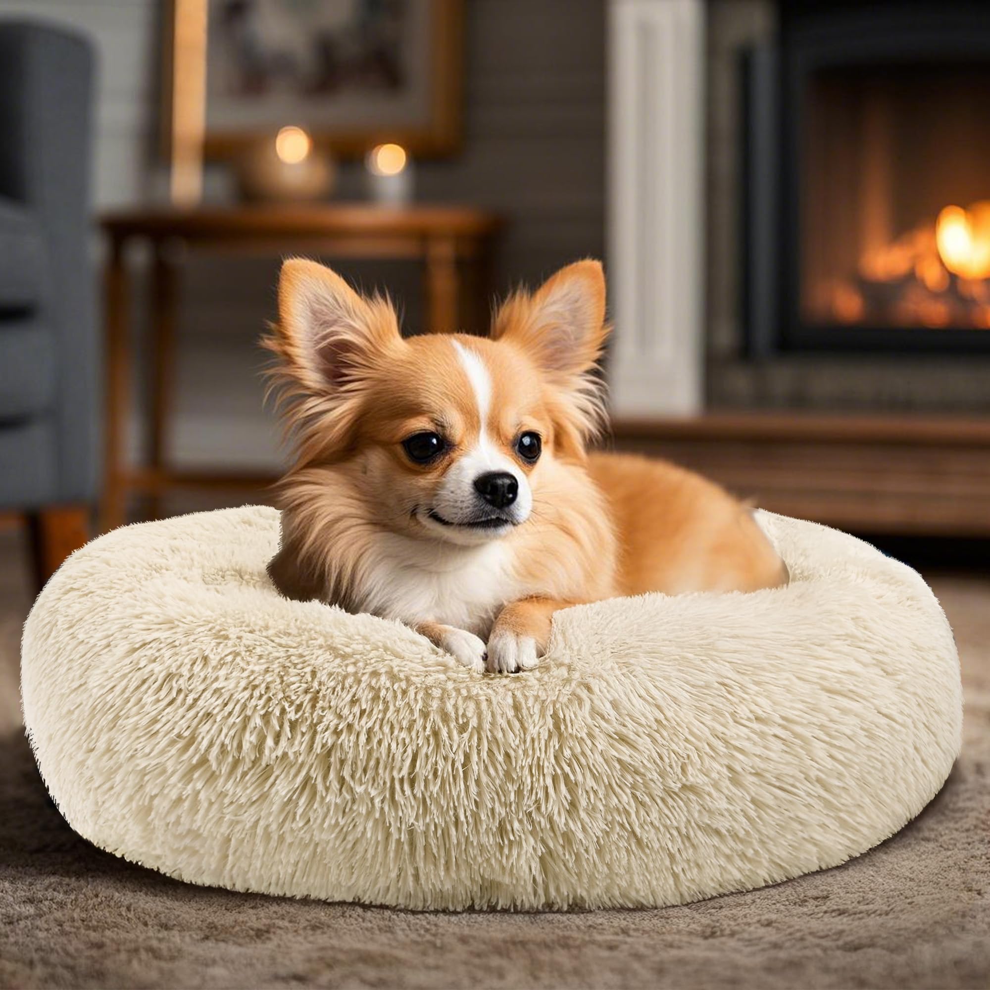 Hoewina Donut Bed matériaux soft et plush pour un repos confortable