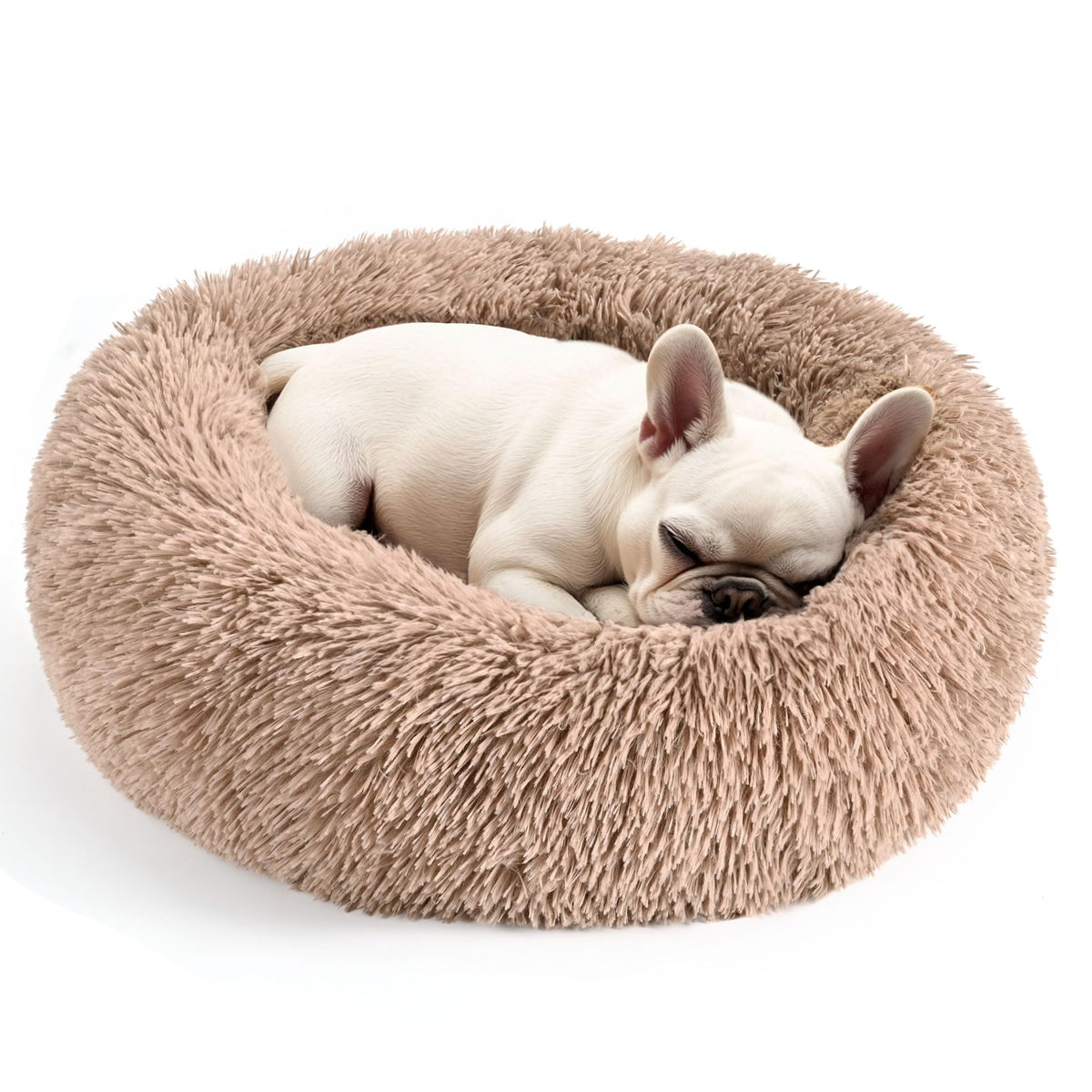 Hoewina lit-donut chat chiot 20in camel, confort enveloppant.