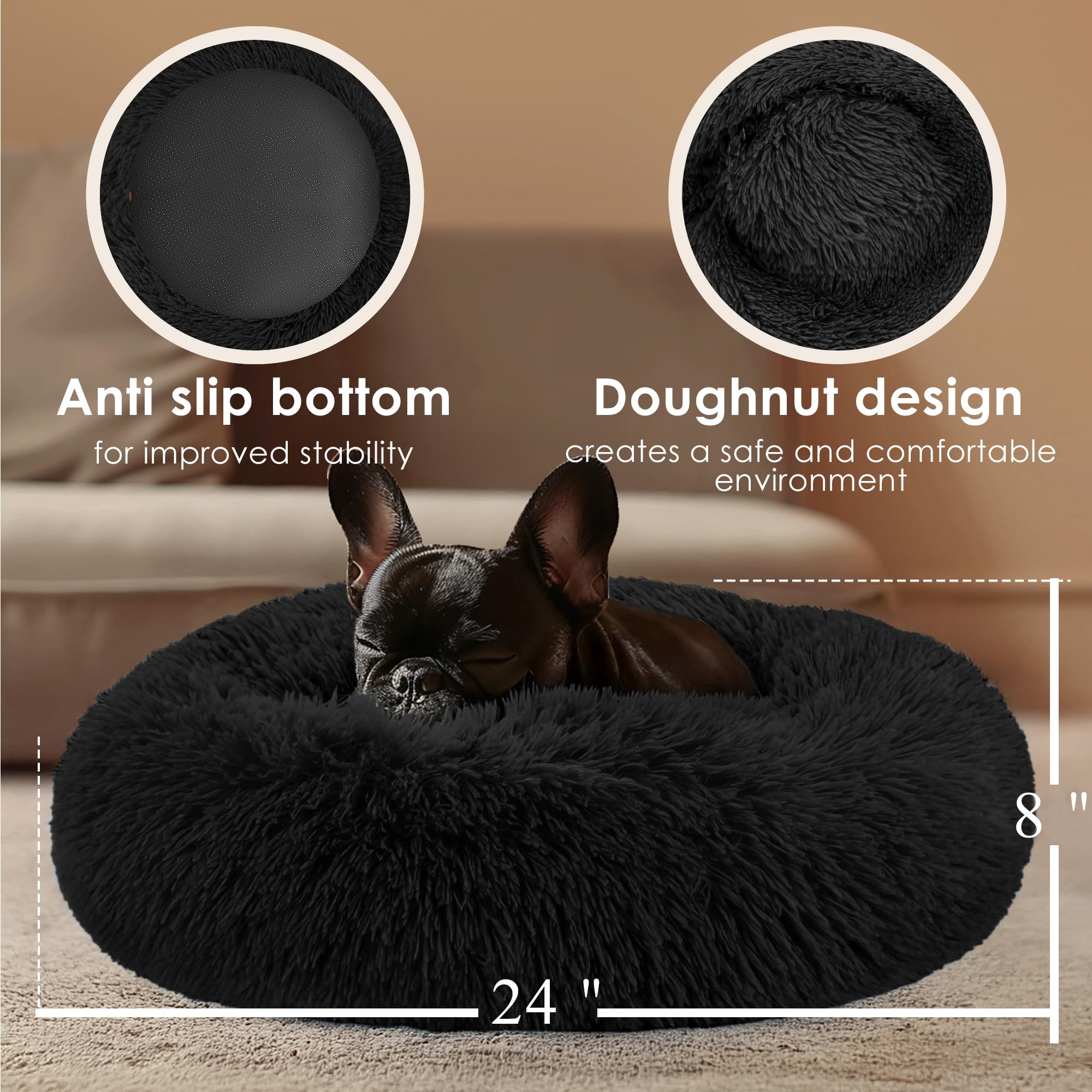 Tissu peluche Hoewina doux au toucher pour chiens.