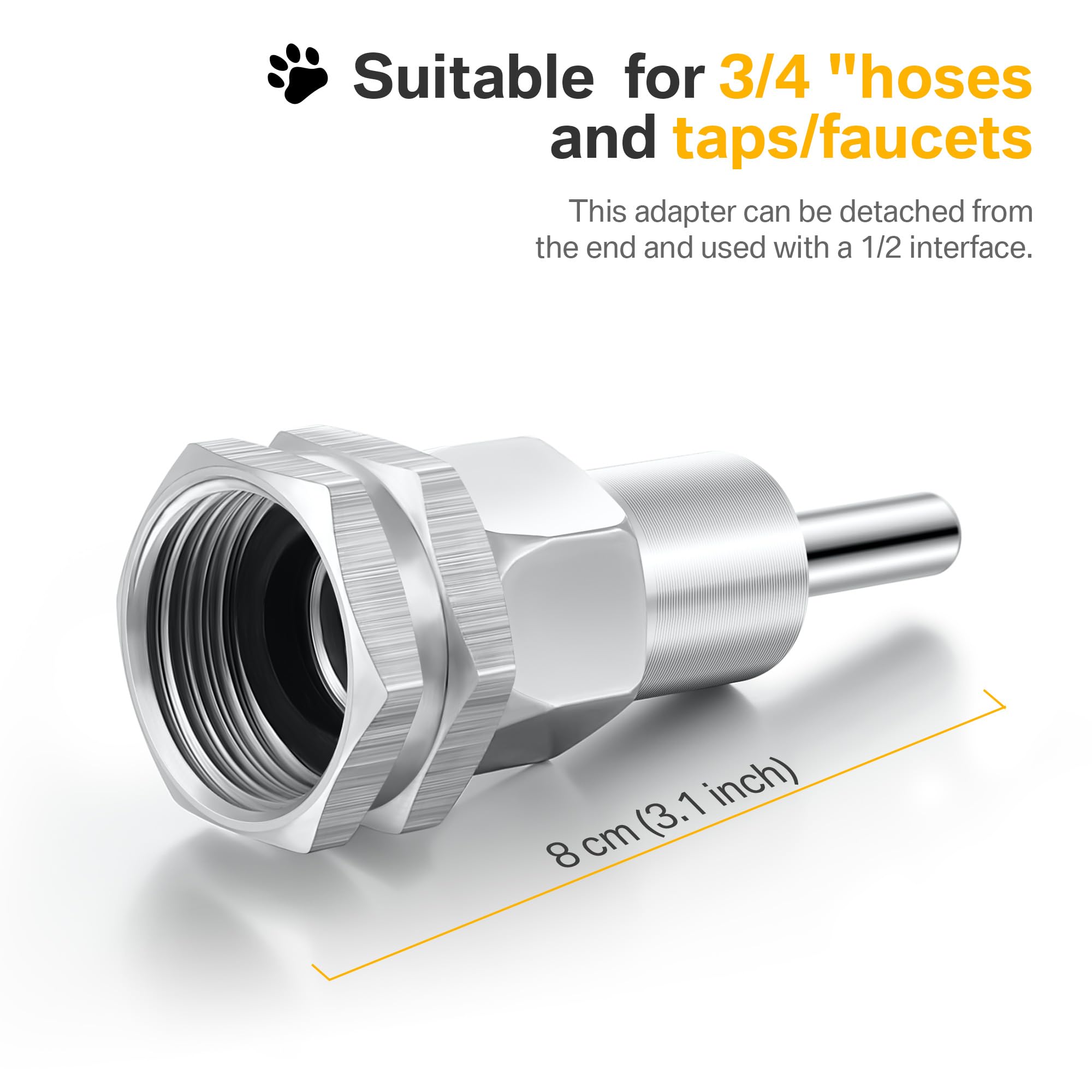 Connecteur Hohean 1-2 pouce et 3-4 pouce, installation simple sans outils.