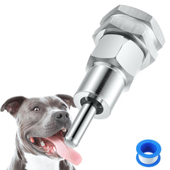 Hohean distributeur eau chien automatique en inox, eau fraîche en extérieur.