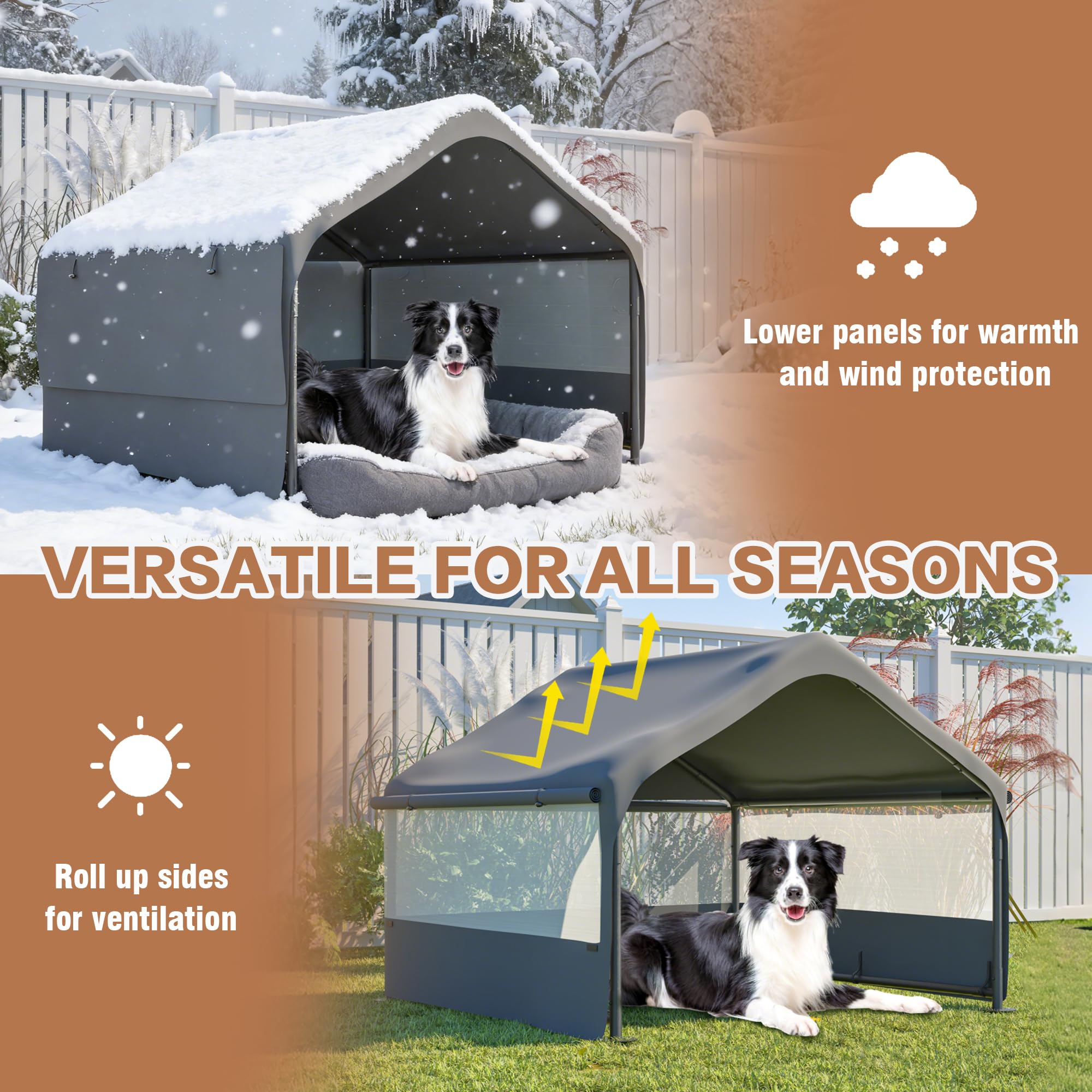 Hohuqeri design spacieux pour chiens moyens et grands.