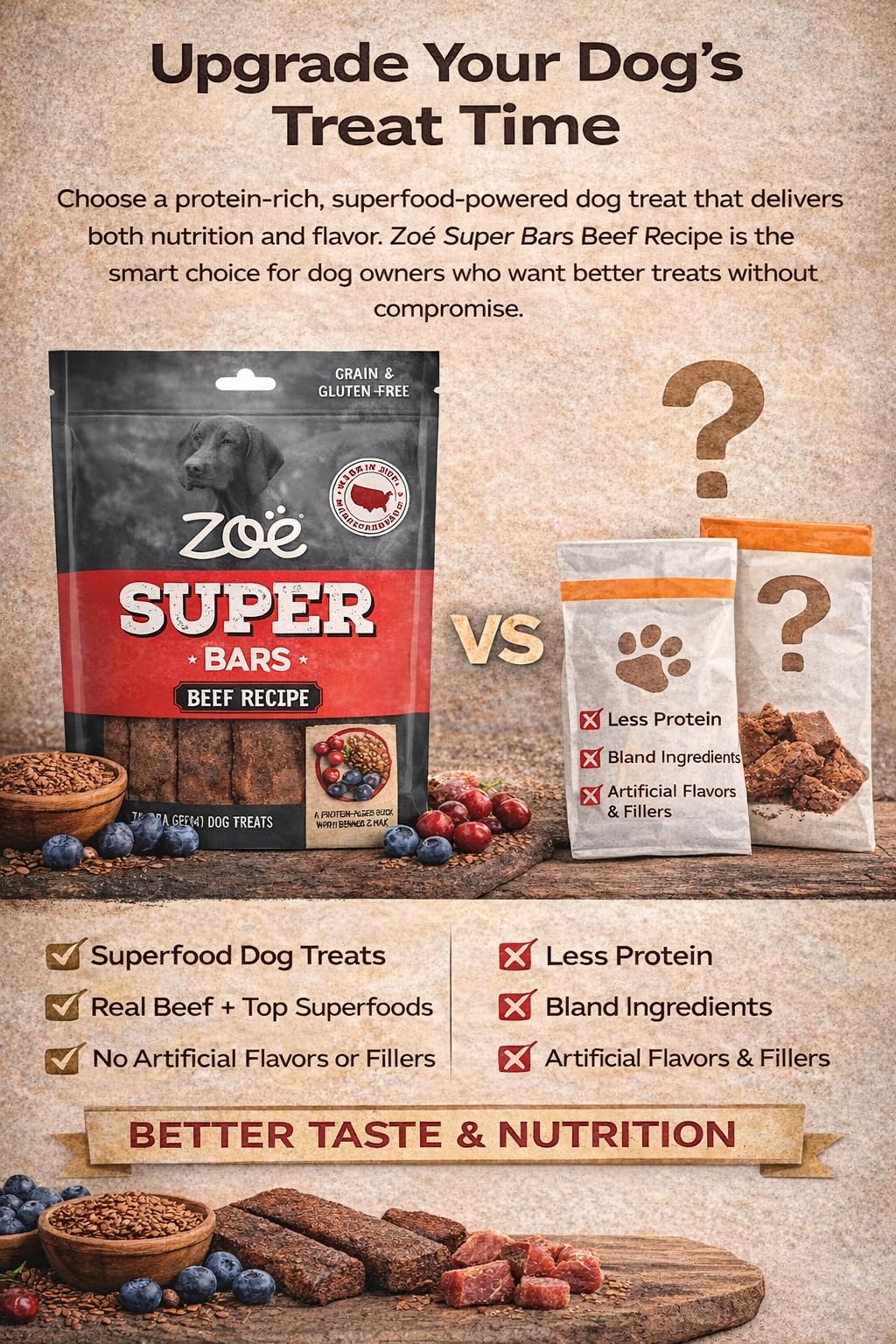 Hoiyen Zoë Super Bars récompense d'entraînement savoureuse et facile à utiliser.
