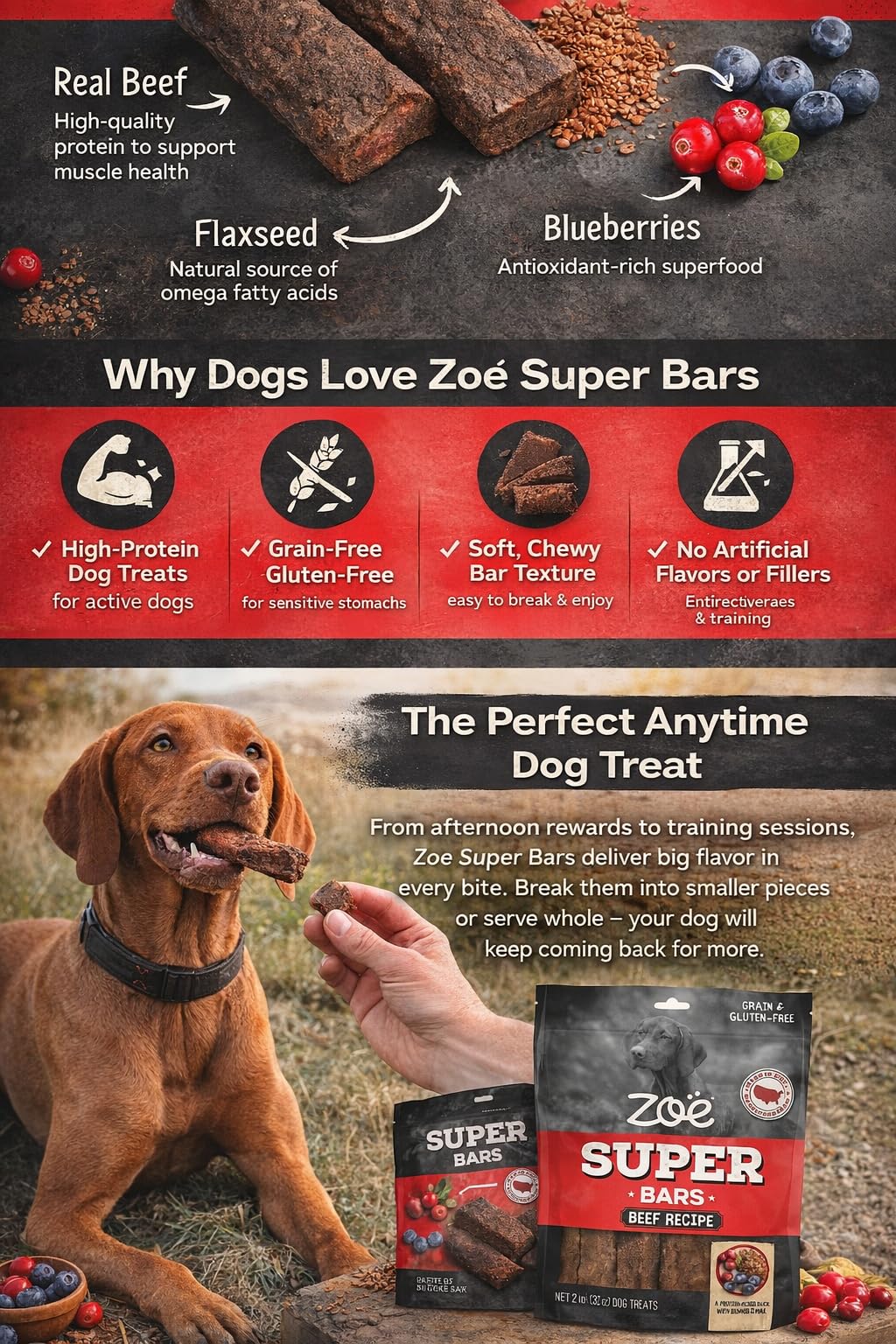 Hoiyen Zoë Super Bars sans maïs ni blé ni soja, pour estomacs sensibles.