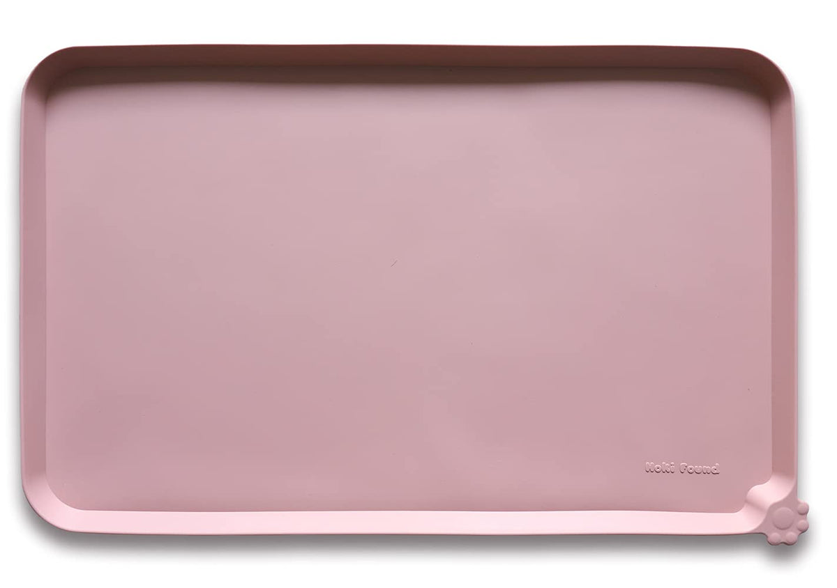 Hoki Found assiette silicone rose hauts bords, évite les déversements pendant les repas.