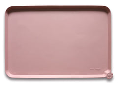 Tapis d'alimentation Hoki Found rose neutre, anti-débordement pour chiens et chats.