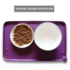 Nettoyage rapide du tapis Hoki Found aubergine, rinçage ou lave-vaisselle pratique.