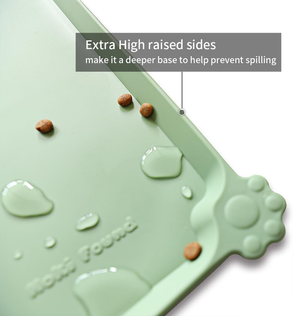 Plat en silicone Hoki Found imperméable Jade, pratique pour chiens et chats