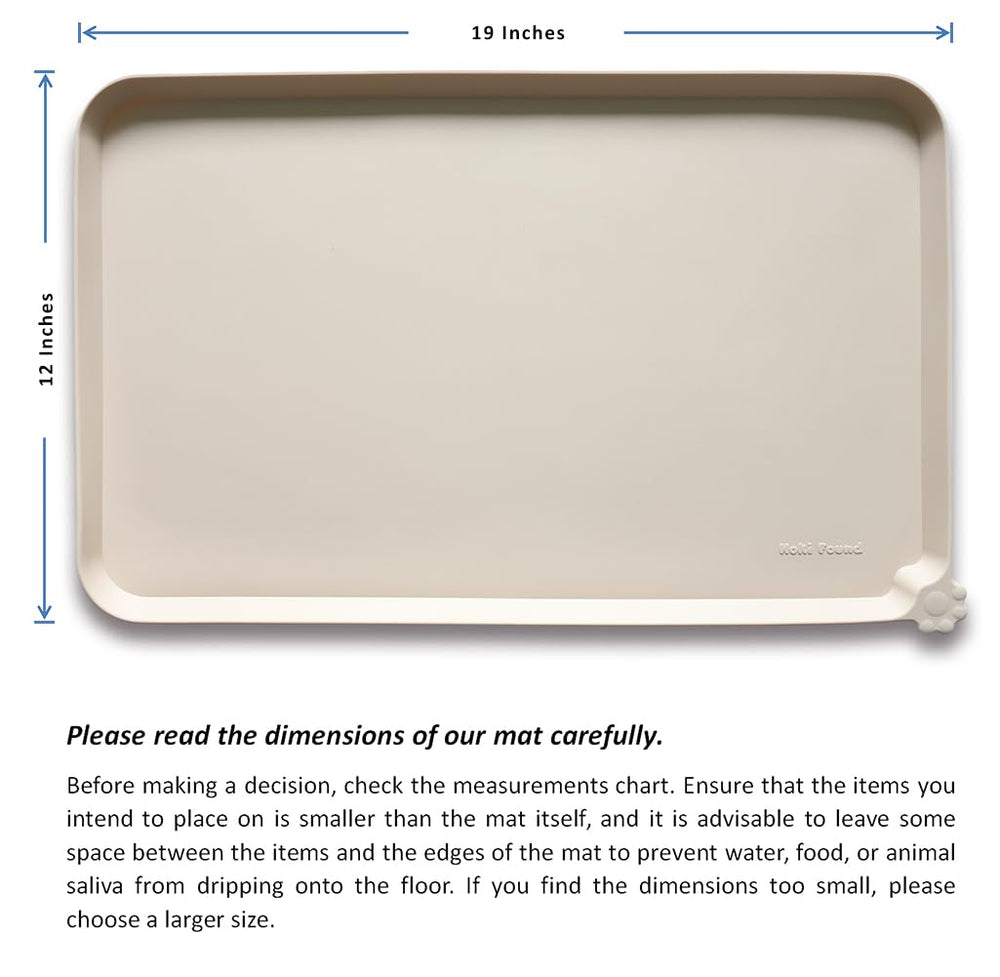 Hoki Found tapis alimentaire silicone bord haut protège les sols lors des repas.