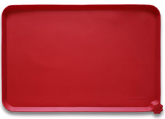 Hoki Found tapis alimentation silicone antidérapant rouge classique évitant les déversements pendant les repas.