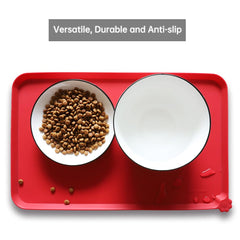Tapis silicone antidérapant Hoki Found avec bordure surélevée pour repas propres.