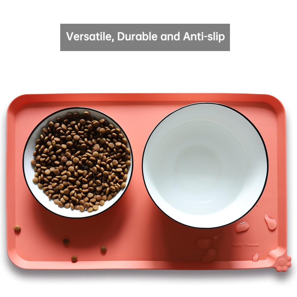 Hoki Found tapis dimension 19x12, parfait pour chiens et chats, anti-déversement.
