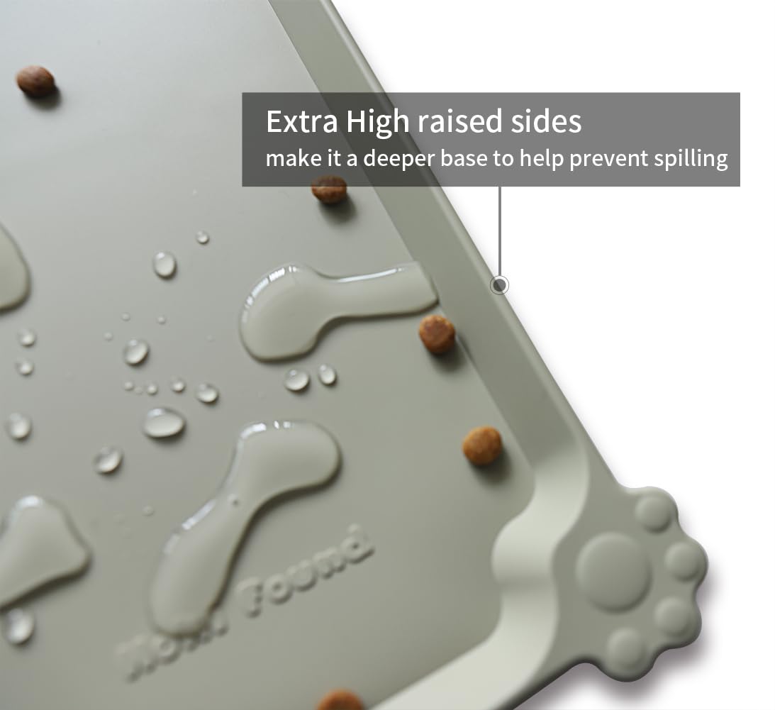 Tapis Hoki Found avec bord élevé évite les débordements pendant les repas.