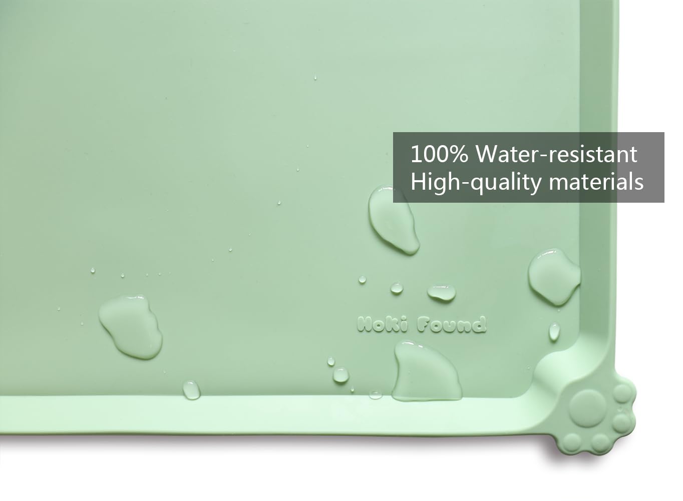 Tapis-repas silicone durable et anti-glisse Hoki Found Jade