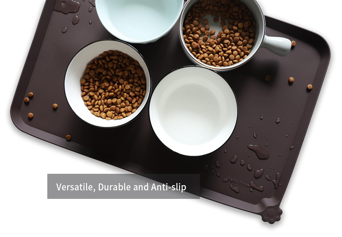 Hoki Found utilisation-repas – tapis durable et antidérapant pour chiens et chats.