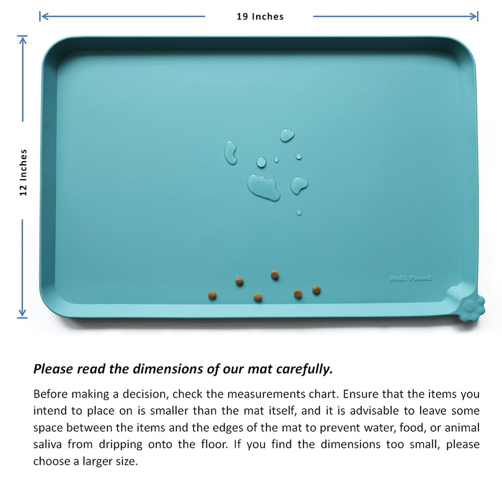 Hoki Found mat silicone durable Glacier, parfait pour les repas à domicile et en voyage.