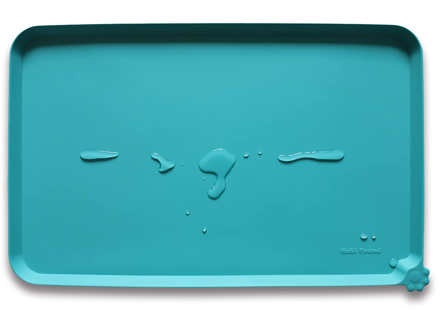 Hoki Found tapis alimentation silicone anti-dérapant pour chiens et chats, facile à nettoyer et résistant.