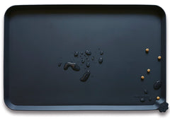 Hoki Found tapis aliments silicone noir, antidérapant pour chien et chat.