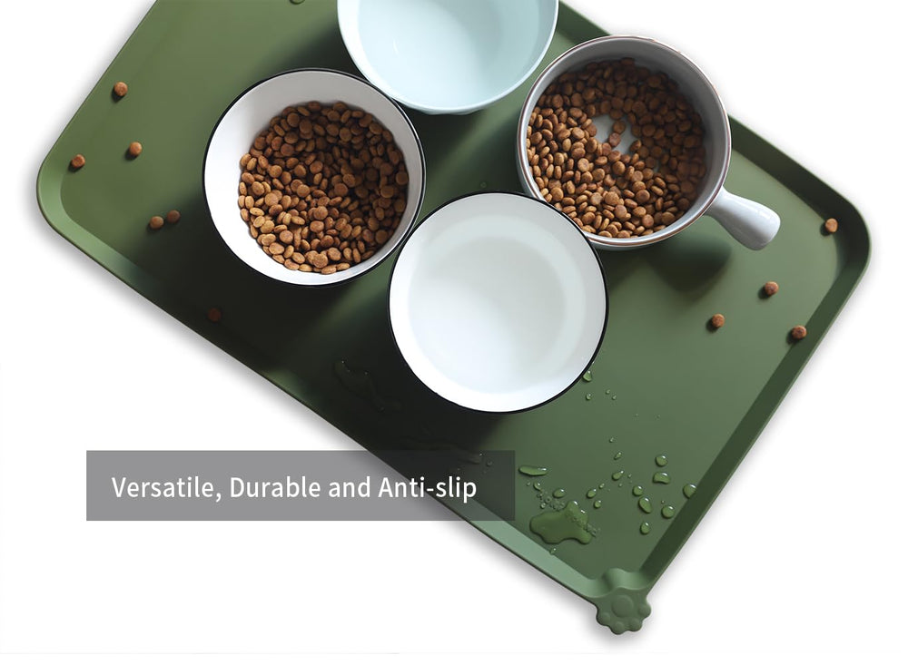 Tapis portable Hoki Found olive foncé, idéal voyage et repas en déplacement.