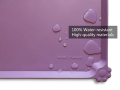 Hoki Found tapis-nourriture-silicone-etanche, empêche l'eau de toucher le sol.