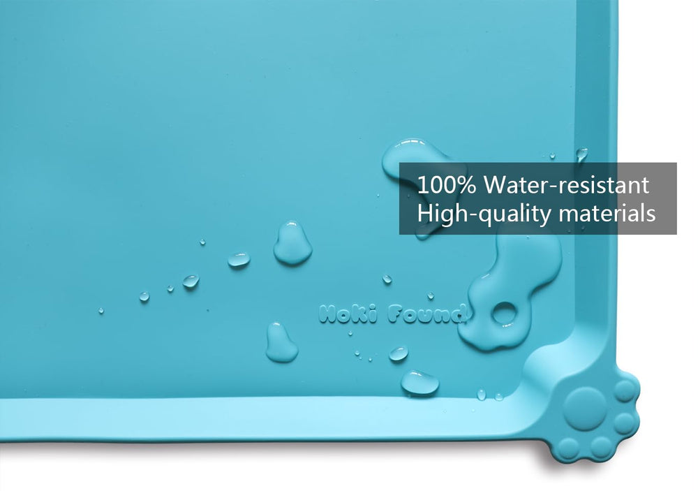Hoki Found tapis silicone antiderapant Glacier, utilisé près des bols pour éviter les glissades.