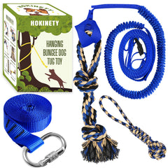 HOKINETY Tug-bungee pendu pour chien, stimule l'excitation et le jeu en extérieur.