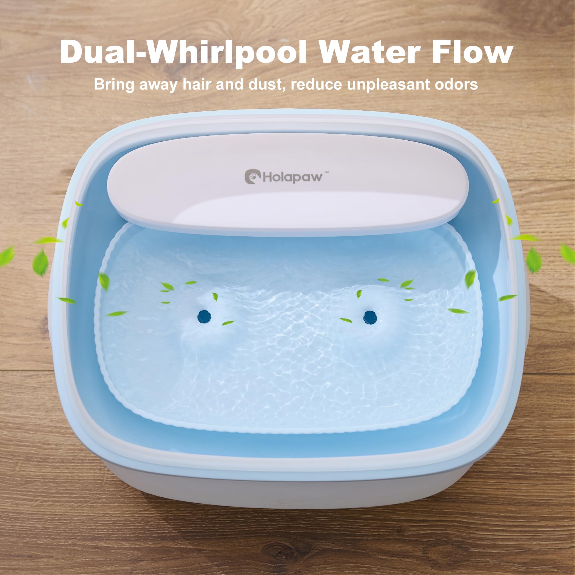 HOLAPAW flux-double-turbine – le flux fluide incite à boire et filtre les impuretés.