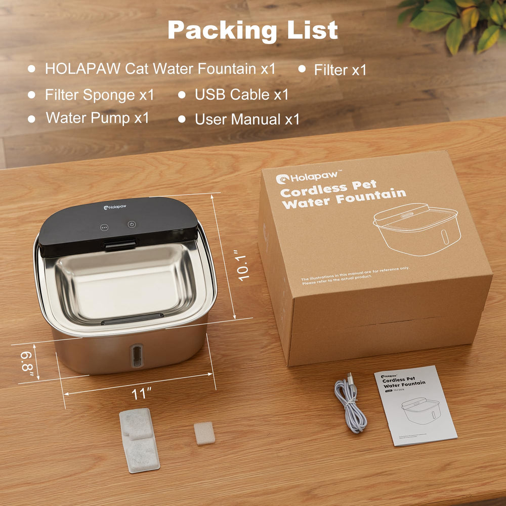 HOLAPAW fontaine-design-inox durable et sans plastique pour un usage quotidien.