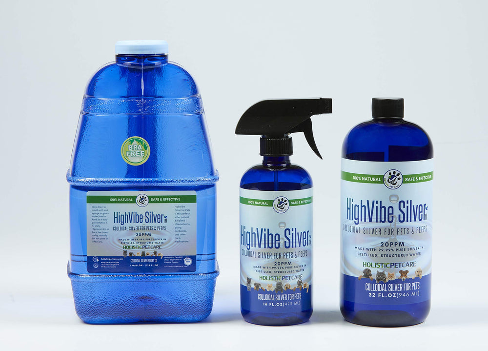 HOLISTIC PET CARE Colloidal Silver, emballage présentoir pour une présentation claire en magasin.