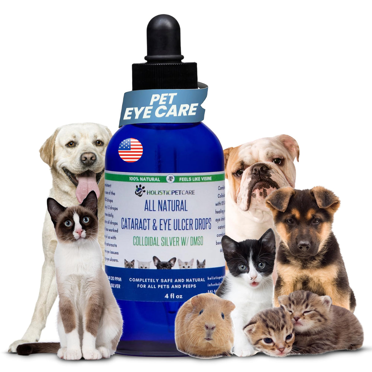 Holistic Pet Care gouttes oculaires pour ulcères chez chiens et chats