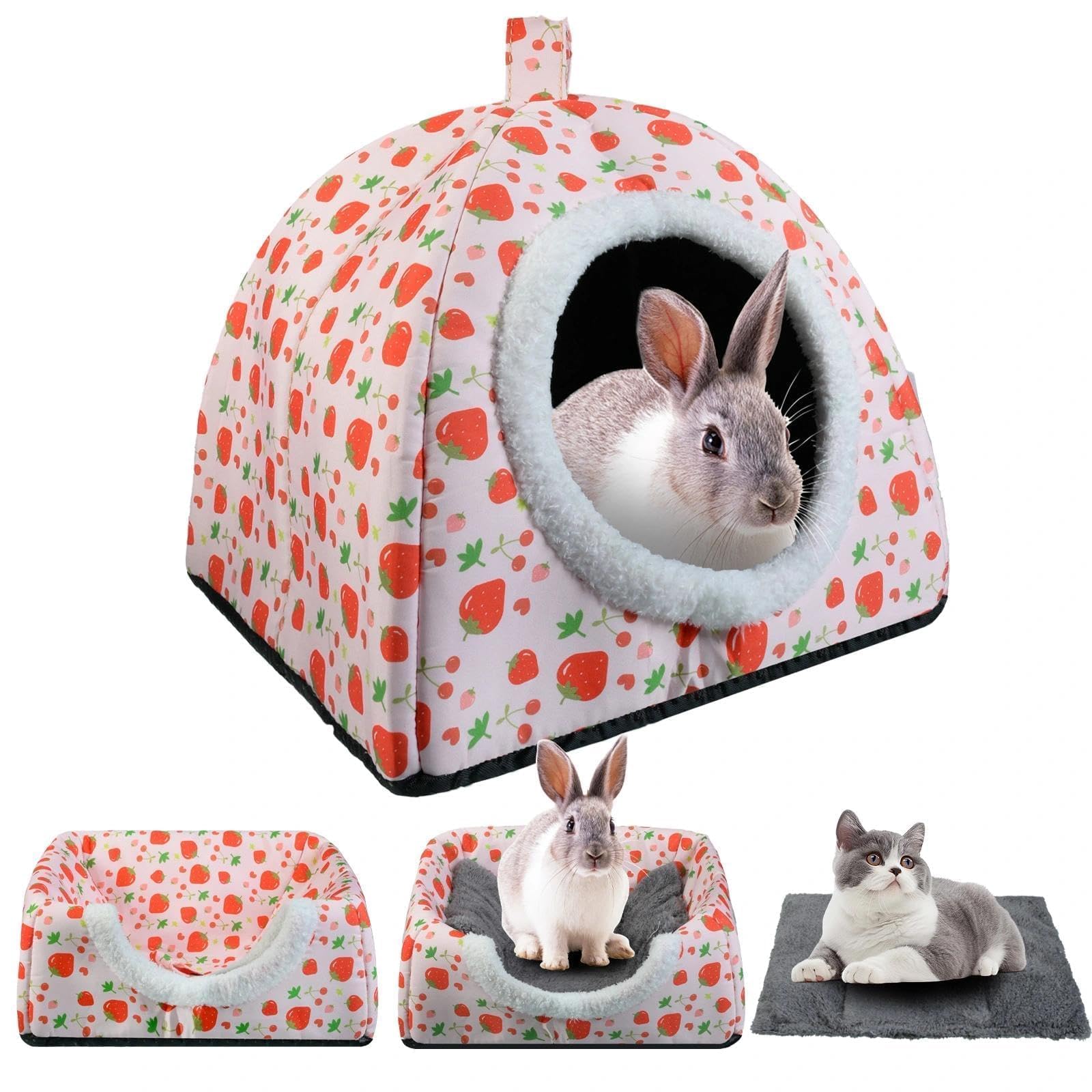 Hollima abri-lapin-doux-etanche: refuge confortable et sec pour lapins.