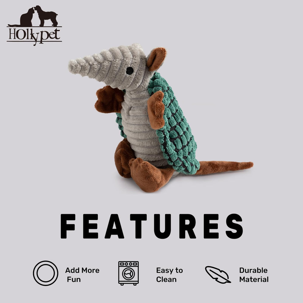 Hollypet Armadillo doudou sécurité garantie, remplacement possible en cas de dommage