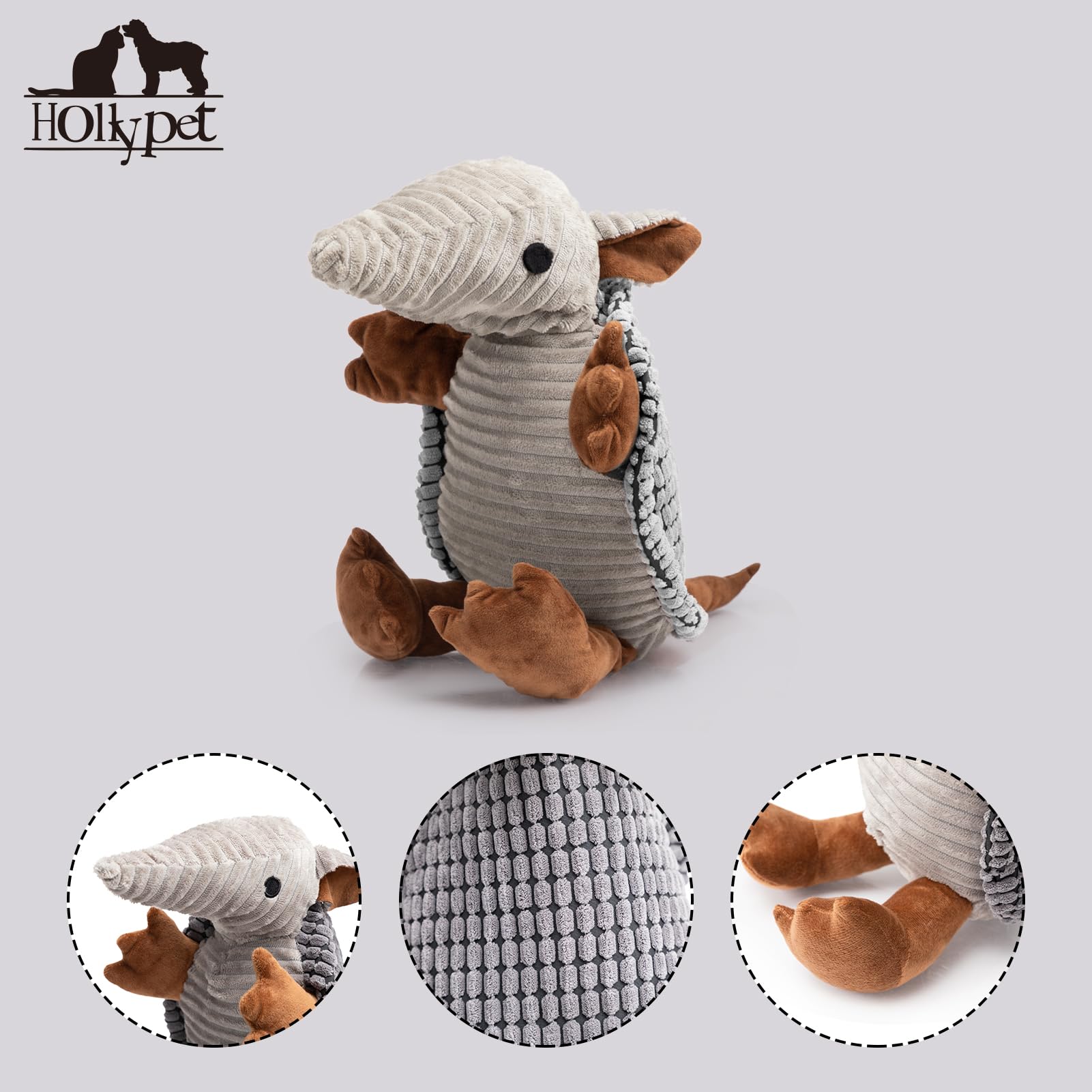 Hollypet Armadillo matériau doux et durable, adapté à des jeux variés.